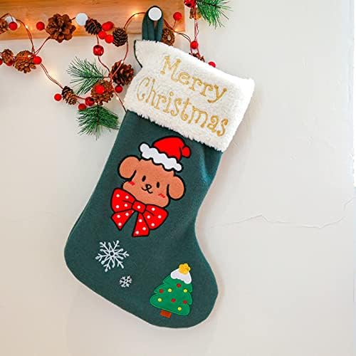 Naladoo Božićne čarape Velike čarape Klasični kamin Viseće čarape Igračke za kućne ljubimce Primanje torbi