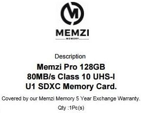 MEMZI PRO 128GB klasa 10 80MB / s SDXC memorijska kartica za Canon EOS Rebel/EOS digitalne kamere ili kino