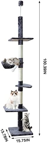 OKSTENCK Cat Tree Condo police za kule za mačke u zatvorenom prostoru podesive visine Kitty Climbing Activity