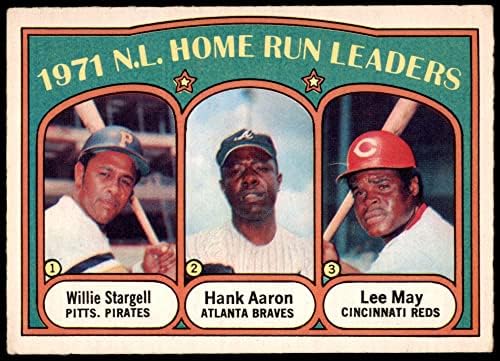 1972 O-pee-chee 89 NL HR lideri Hank Aaron / Lee Maj / Willie Stargell Pittsburgh / Atlanta / Cincinnati