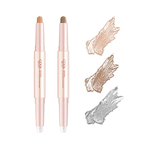 Ice LOVE Eyeshadow Stick, 2 nijanse Glitter Gradient Duo Eyeshadow Stick pencil Wax, Long Wear vodootporni Kremasti