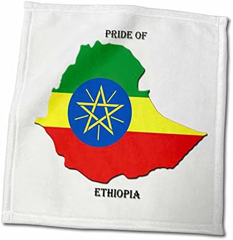 3droze Sandy Mertnence zastava svijeta - zastava Etiopije na mapi - ručnici