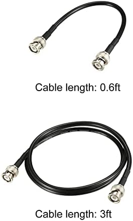 MECCANIXITY RG58 RF koaksijalni kabl 0.6 ft, 3ft 50 Ohm za Video, emitovanje sa BNC muškim konektorima