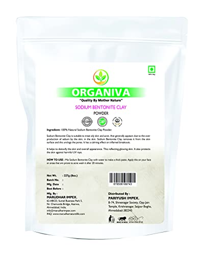 Organiva natrijum bentonit glineni prah Indijska ljekovita glina / 227g / detoksikacija |dubinsko čišćenje