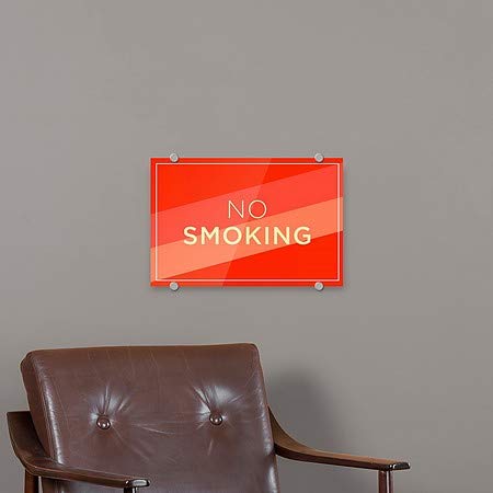 CGsignLab | Ne pušenje -Moderna dijagonala Premium akrilni znak | 18 x12