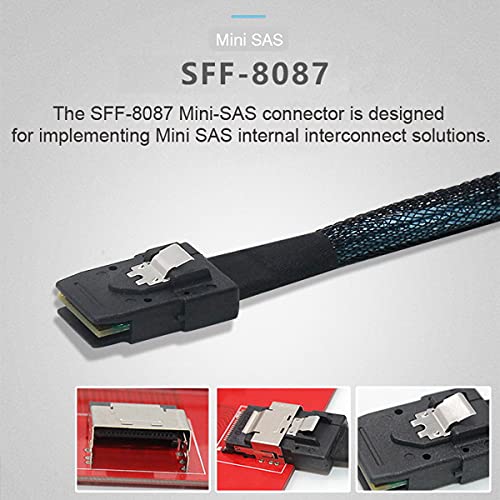 Chenyang Cy 80cm ultra tanak ravni lijevi kut 90 stupnjeva Mini SAS 36pin SFF-8087 do 8087 RAID kabla