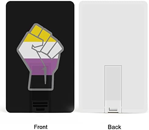 Podignuta fist ne-binarna kreditna kartica Kreditna kartica USB Flash diskove Prijenosni memorijski