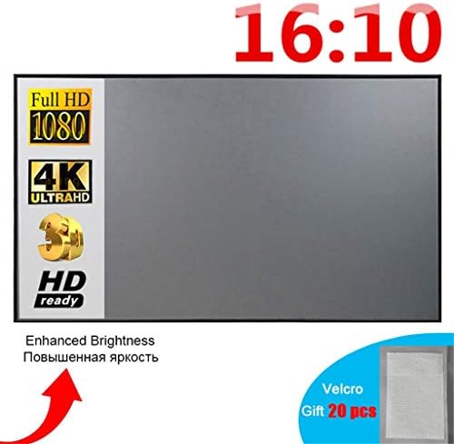 Ekran projektora Liruxun 16: 10,100 120 inča Reflektivni projekcijski ekran od tkanine za tkanine za YG300 DLP