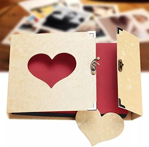Ganfanren 10inch ubaci samoljepljive crne stranice letak Out Love Heart Memory Book Photo Vintage DIY
