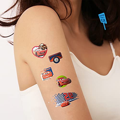 Auto privremene tetovaže 4sheets lažne tetovaže munja trkaći automobili igračke Rođendanska zabava prednost