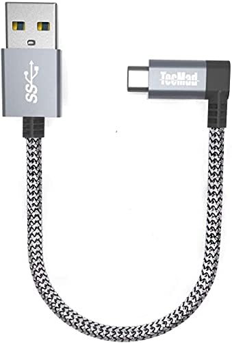 TECMAD USB C CABLES kratak, kratak USB C kabl Brzo punjenje kabl Pravi ugao, 5Gbps Kabel podataka,