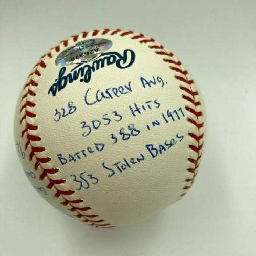 Šipka je ratena potpisala teško upisana karijera stat bejzbol reggie jackson coa - autogramirani