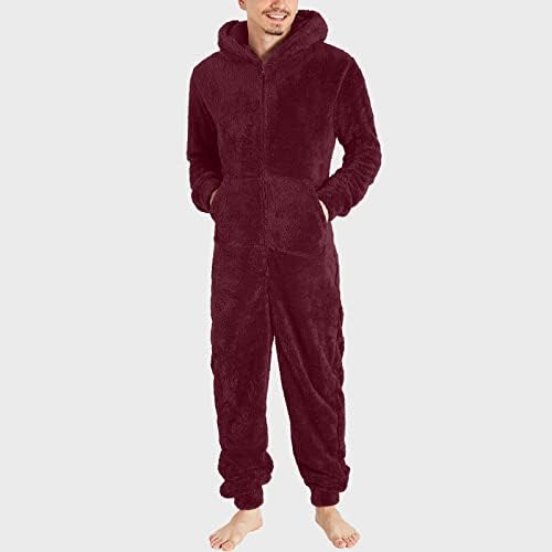 XXBR 2022 Muške zimske modne muške umjetne vune dugih rukava Pajamas Ležerne prilike pune boje