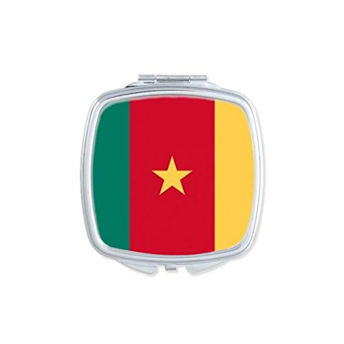 Kamerunska Nacionalna Zastava Afrika Država Ogledalo Prijenosni Kompaktni Džepni Makeup Dvostrano Staklo