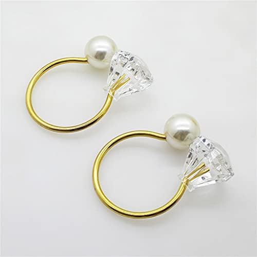 Renslat 10pcs Pearl Diamond Dekoracija za ubrus za prsten za svadbene zabave Pribor za ukrašavanje
