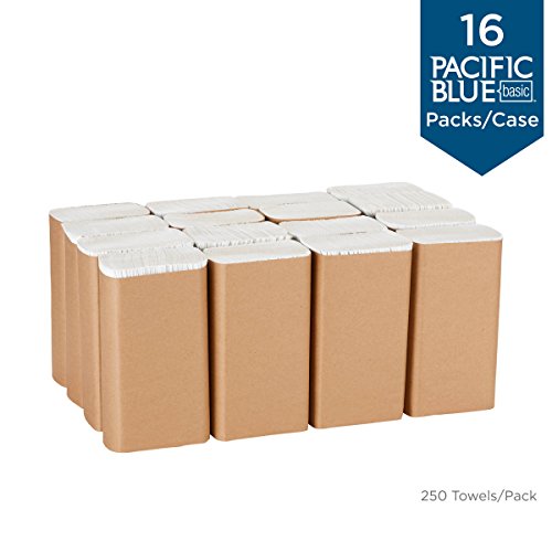 Pacific Blue Basic Reciklirani višestruki papirni ubrusi GP PRO , bijeli, 24590, 250 ručnika po pakovanju, 16