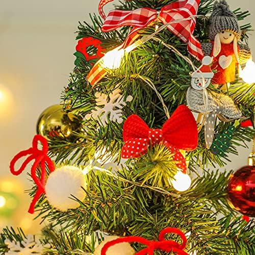 Selfrieden Mini božićni ukrasi, ukrasi božićnog drvca sa žicama, desktop božićne ukrase za sobu,