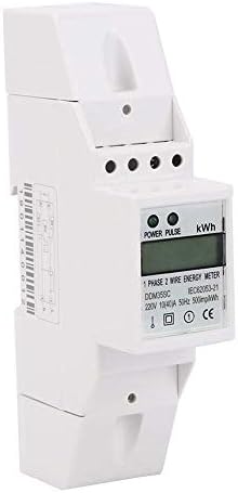 Jednofazna 2 žica 2p DIN šinske električne energije brojilo 10 A 220V 230V 50Hz 60Hz digitalni elektronički kWh vattni sat s LCD-om