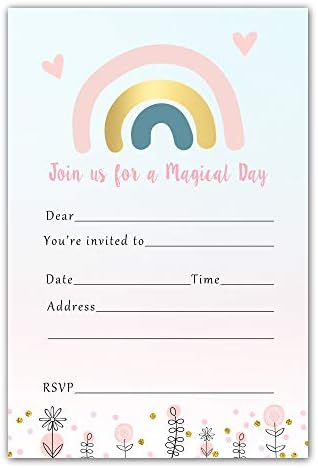 30 pozivnica Rođendanska zabava za bebe tuširanje Boho Rainbow Photo Paper