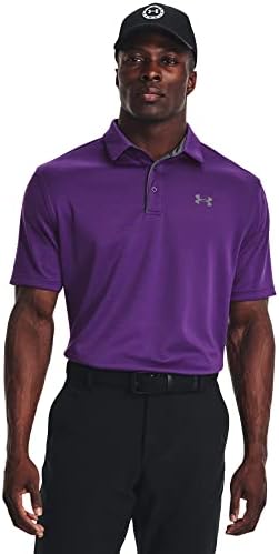Pod oklopom muški tehnološki Golf Polo, Galaxy Purple / / Pitch Grey, 4X-veliki visoki