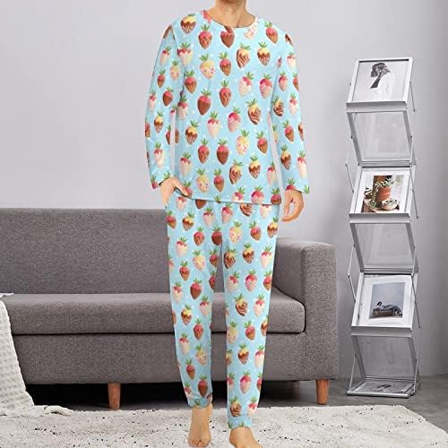 Strawberry in Chocolate pidžama Set meka odjeća za spavanje Noćna Odjeća Loungewear PJs Setovi