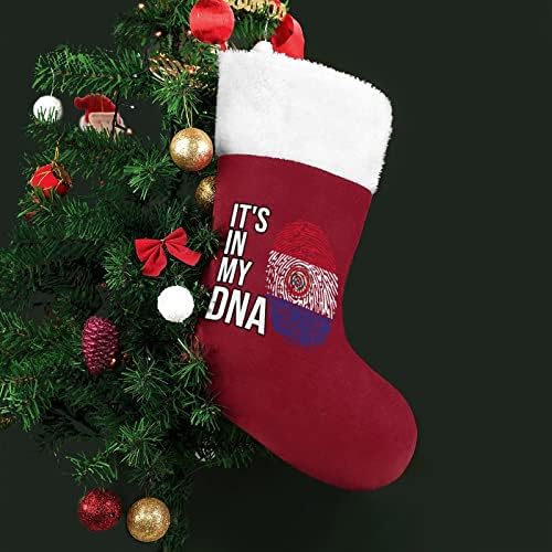 To je u mojoj DNK Paragvaj zastava Božićne čarape Klasični viseći ukrasi Bijela manžetna bombona