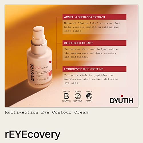 Dyutih Organics Reyecovery Multi-akcijsko kontorovo vrhnje, hijaluronskom kiselinom, acmella oleracea