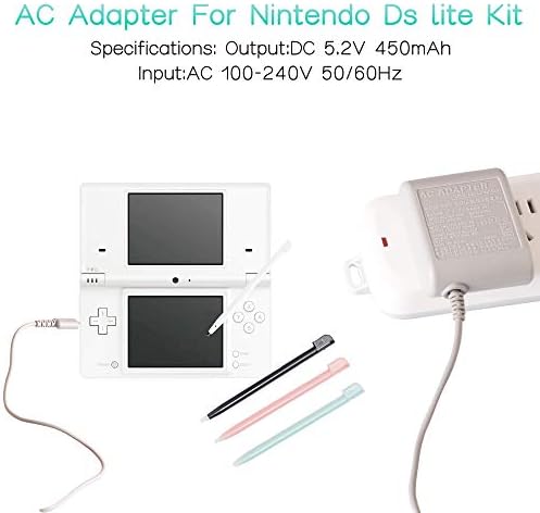 Komplet DS Lite punjača, AC Adapter za punjenje i olovka za olovku za Nintendo DS Lite, zidni putni Punjač