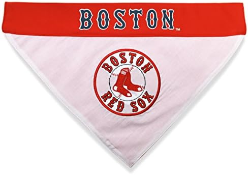 Pets First RSX-3217-S-M MLB pas Bandana - Boston Red Sox reverzibilna pet Bandana, mala / srednja, MLB