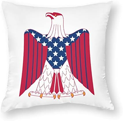 Set američke zastave Bald Eagle set od 2 baca jastuk navlake kvadratni jastučni jastučnici za kauču na kauču