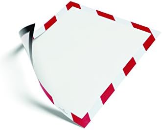 Izdržljivi duraframe sigurnosni držač magnetskog znaka, 8,5 x 11, crveni / bijeli okvir, 2 / paket
