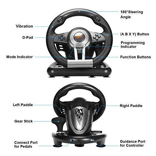 PXN V3IIBK PC Racing volan točkaš, rabljeni - poput novog volante PC 180 studije Racing sa papučicom za