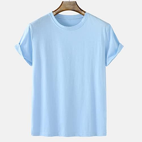 Muška Kratka Rukava T-Shirt Plus Size Labave Casual Shirts Okrugli Vrat Jednobojni Ljetni Vrhovi Dnevni