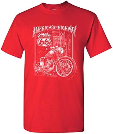 Američka majica majica sa autoputama ruta 66 mc sjepac za motocikl Bobber muns majica