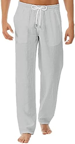 Nyybw Muške pantalone opušteno fit - solidne boje elastične strugove za salovanje hlače Udobne pantalone
