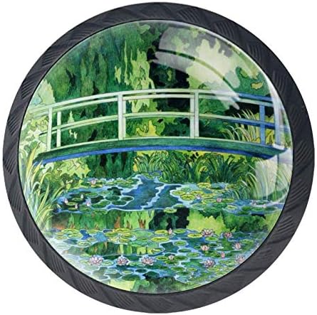 Idealiy Monet Painting ladica za jezero lokvanja povlači ručke ormarić toaletni sto komoda dugme
