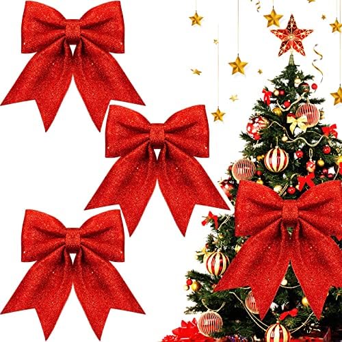 3 komada Božićni sjaj luko Božićno stablo Božićni vijenac veče božićni ukrasni lukovi božićni ukrasi