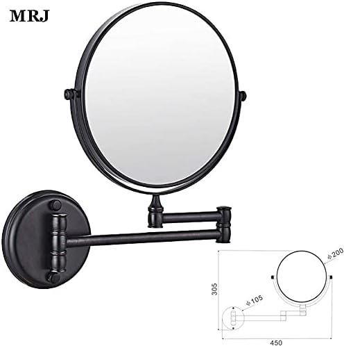 Ogledalo za kupatilo zidno ogledalo za šminkanje 8-inčno dvostrano okretno zidno ogledalo koje se proteže sklopivo