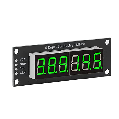 LED modul za prikaz sata, 5V 2 pinska veza 6 bita LED digitalni displej cijev zeleno svjetlo precizno