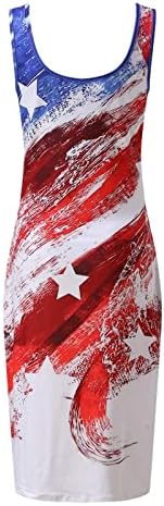 4. jula seksi haljina za žene ljetni Bodycon Mini haljina američka zastava Scoop vrat Cami koktel haljina