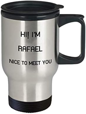 Ja sam Rafael Travel Milica Jedinstveni naziv Tumbler Poklon za muškarce Žene 14oz nehrđajući čelik