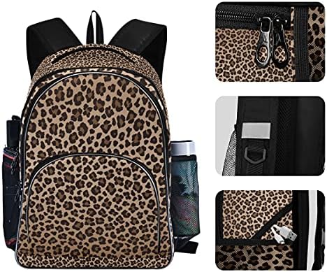 Leopard tisak školske torbe za studente Tinejdžeri Djevojke dječaci, ruksak izdržljivi školski