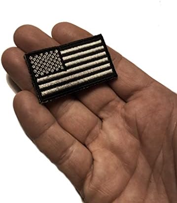 Mini američka zastava zakrpa 2x1 crno-bijeli izvezeni zakrpa za moralni