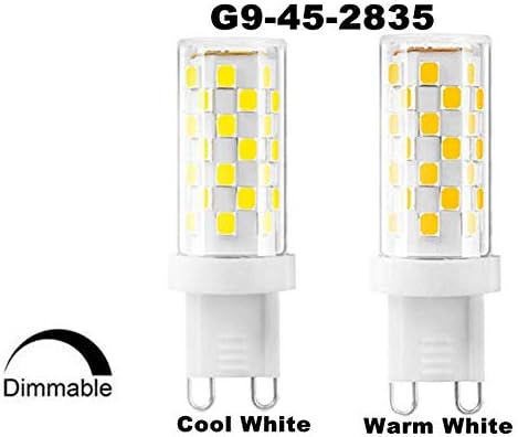 G9 4W LED sijalica zatamnjena 4 Vata,G9 40W ekvivalent halogena,hladno bijela 6000k G9 keramička baza LED