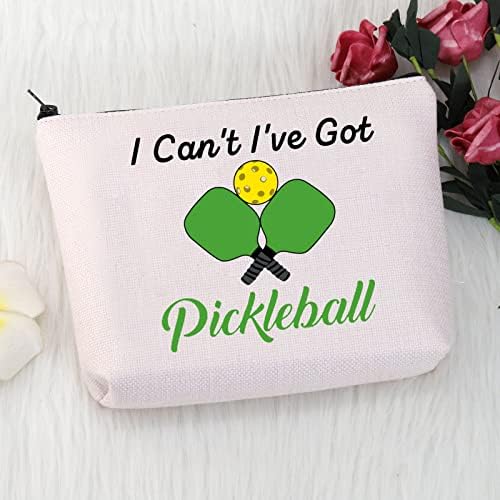 Mnigiu Pickleball Lover poklon torba za šminkanje igrača krastavca ne mogu Imam torbicu sa zatvaračem