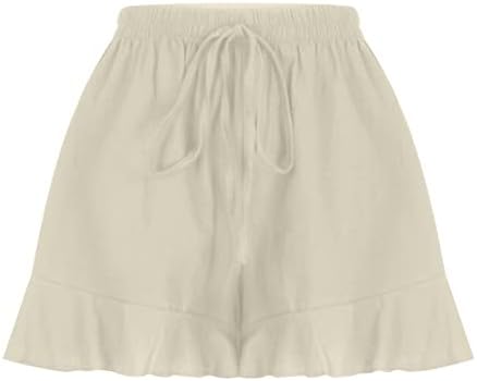 Farstey ženske lagane kratke hlače Ležerne ljetne posteljine šorc hlača elastična struka navlaka