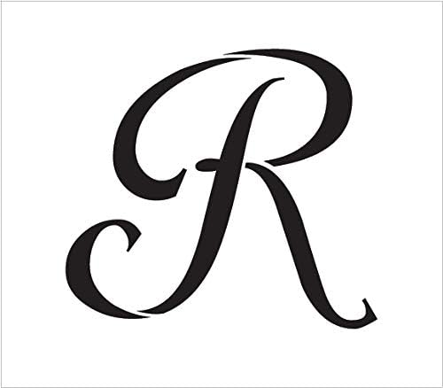 Graciozni monogram šablona - R - STCL1918 - od Studior12 ...