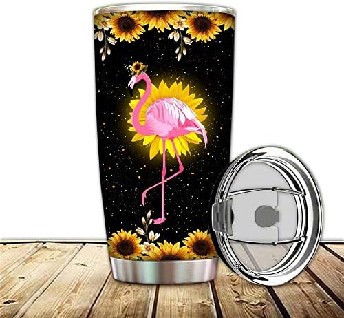 Flamingo čaša za čaše suncokretova vakum izolovana putna šolja, ti si moja Sunshine šolja za kafu