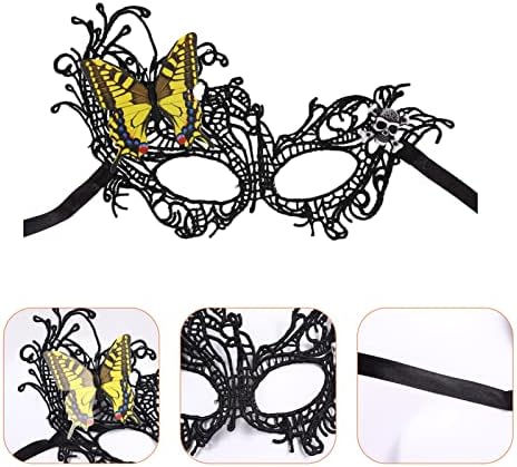 PRETYZOOM Masquerade maska za žene muškarci čipkasti leptir Venecijanski kostimirani dekor Halloween Mardi