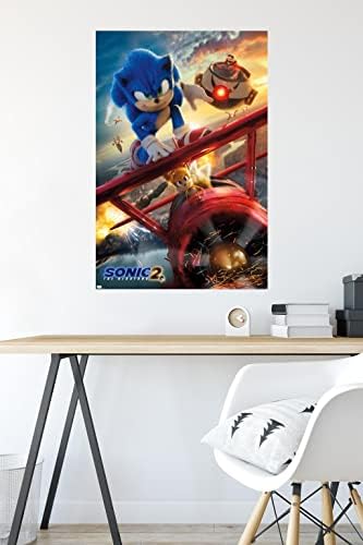 Trendovi Međunarodni Sonic The Hedgehog 2-Ključni umjetnički zidni Poster, 22.375 x 34, Neuramljena